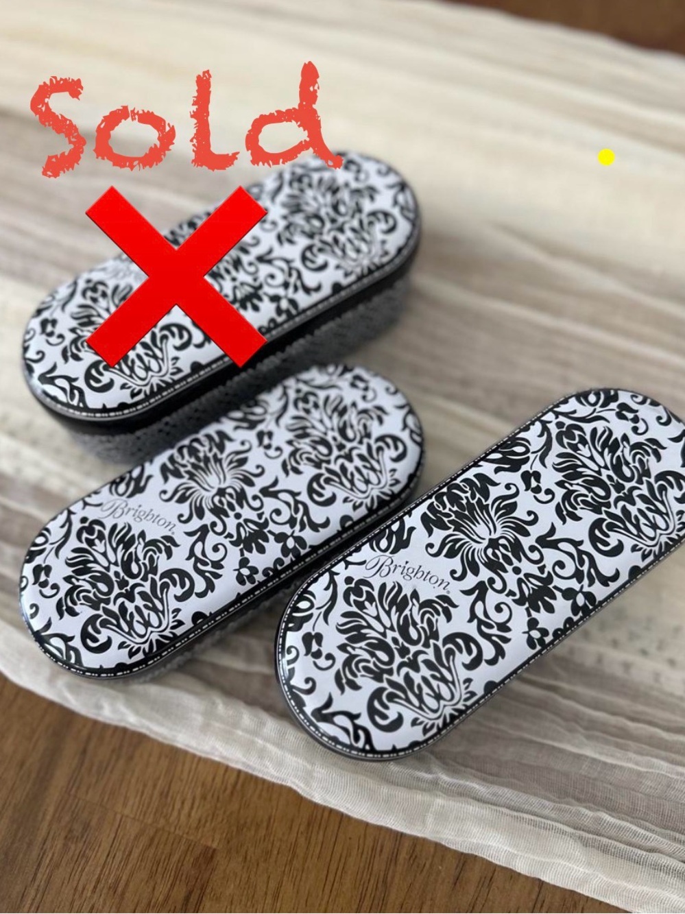Brighton Black and White sunglass cases- set of 2